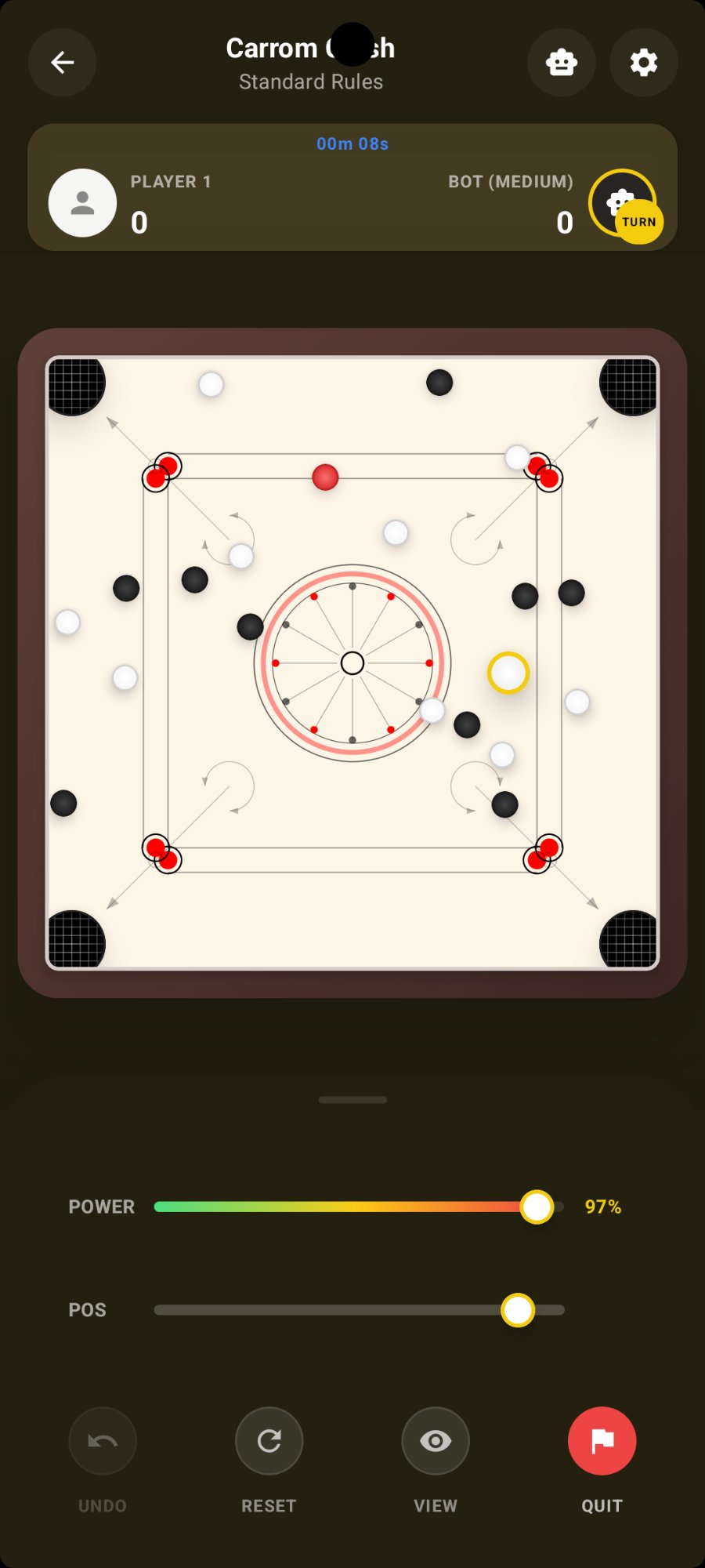 Carrom gameplay
