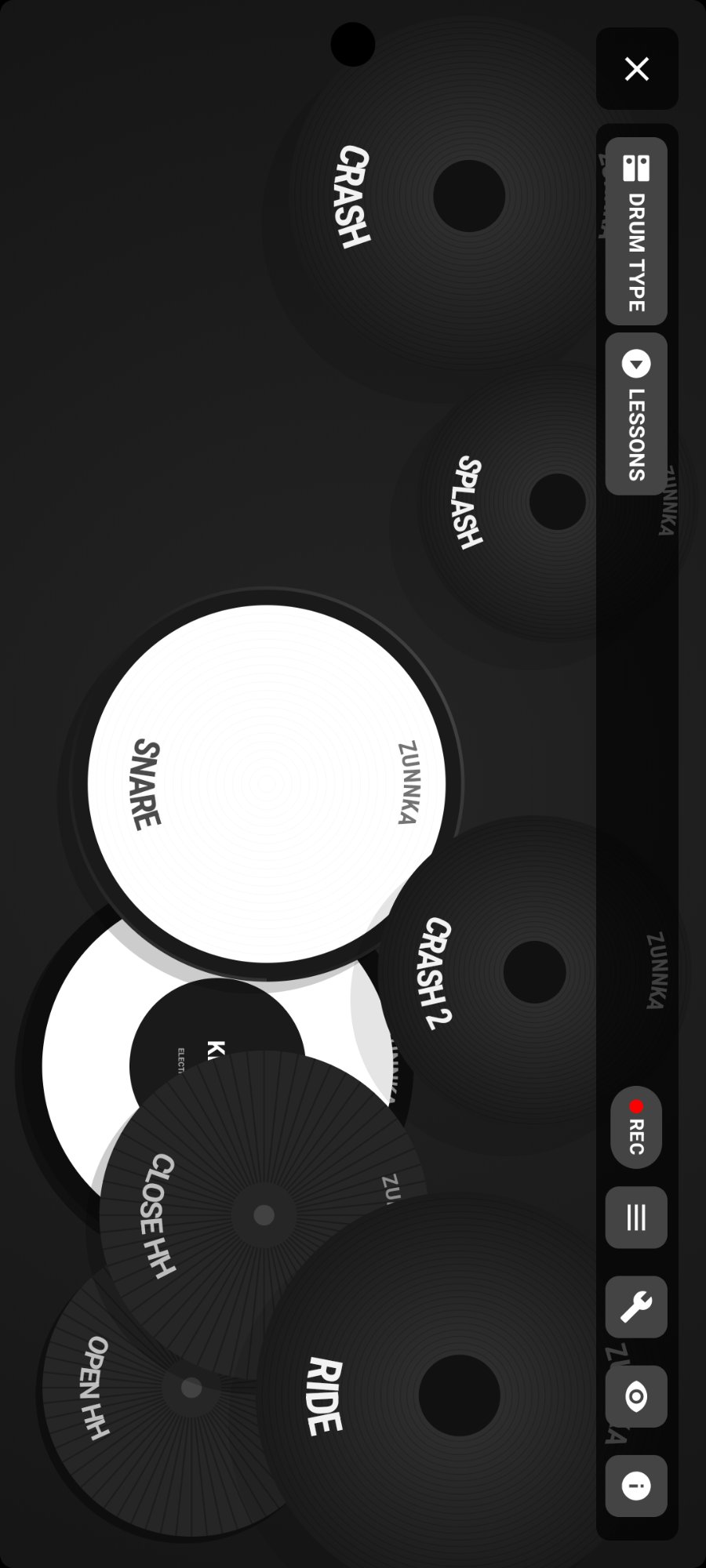 Selected snare drum