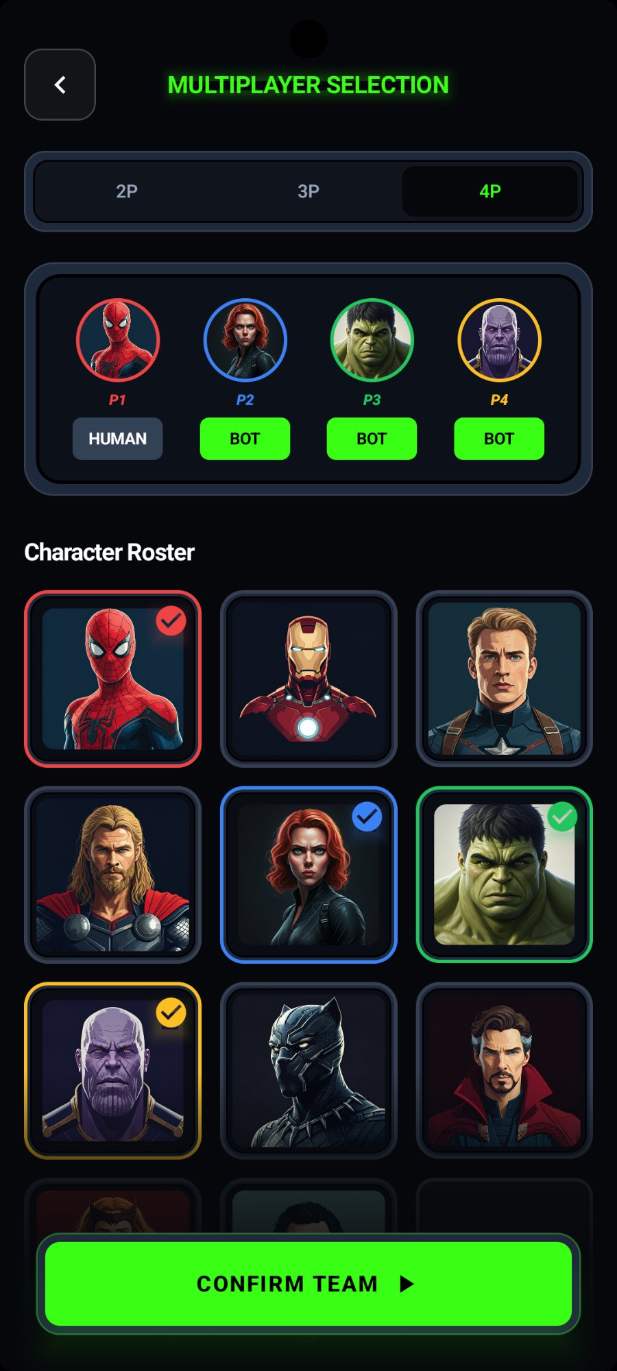 Multiplayer hero selection