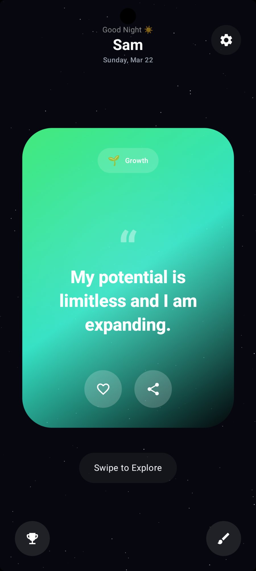 Home screen