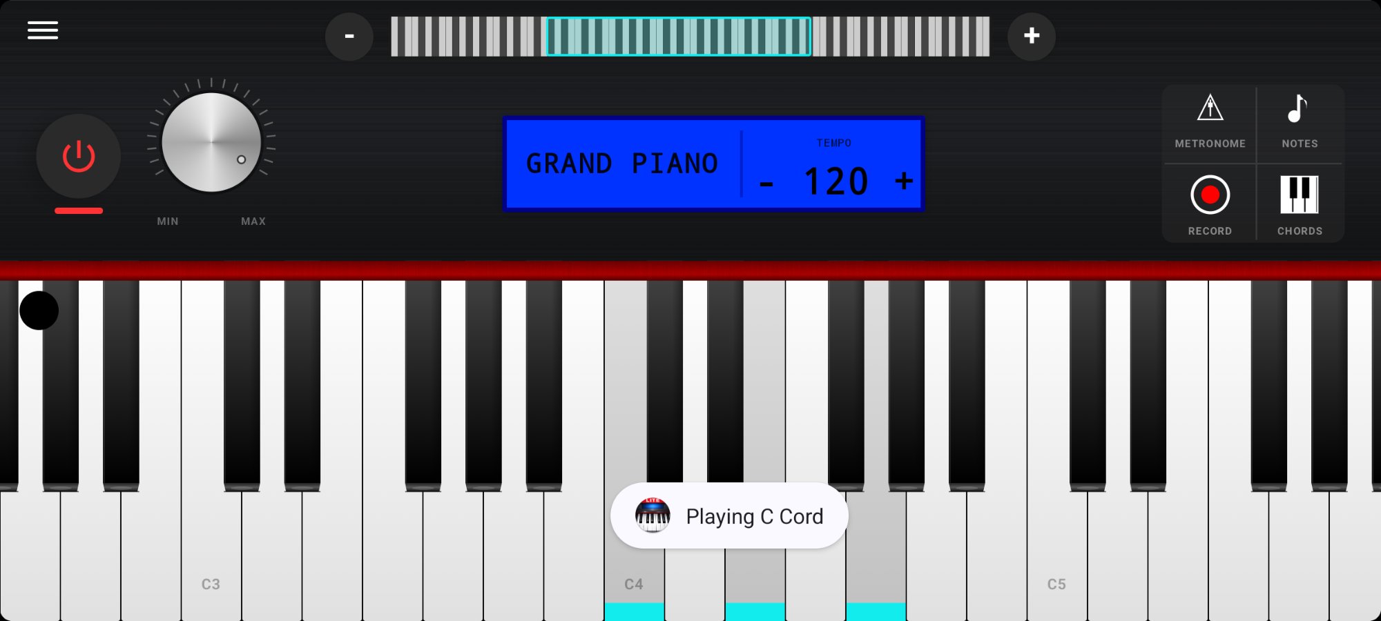 Chord playing mode